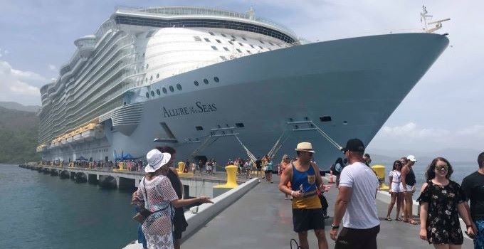 Allure of The Seas in a Caribbean Port